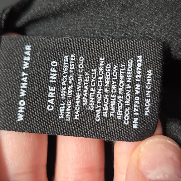 {Who What Wear} Womens Black Brown Animal Print Chiffon Dress - Size XL - Picture 15 of 16